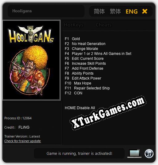 Hooligans: Trainer’ı (V1.0.46)
