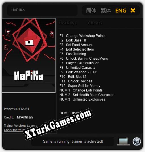 HoPiKo: Cheats, Trainer +15 [MrAntiFan]