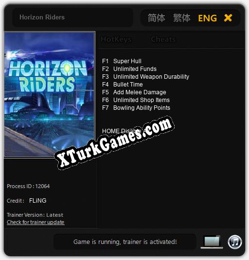 İçin Trainer’ı Çıktı Horizon Riders [v1.0.5]