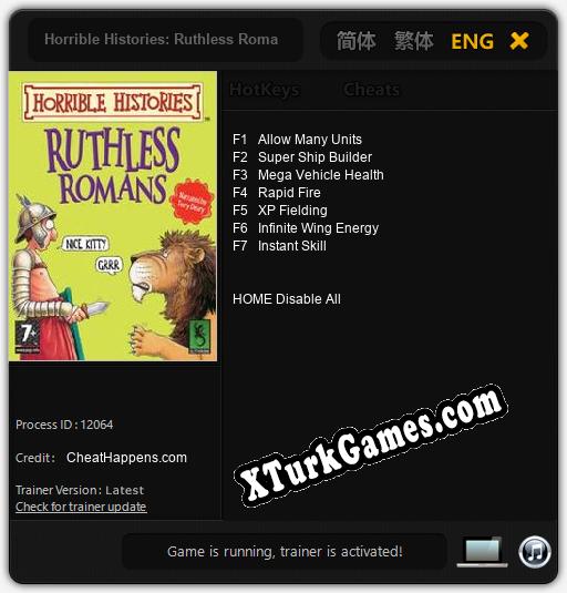Horrible Histories: Ruthless Romans: Cheats, Trainer +7 [CheatHappens.com]