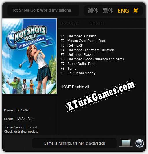 Hot Shots Golf: World Invitational: Trainer’ı (V1.0.22)