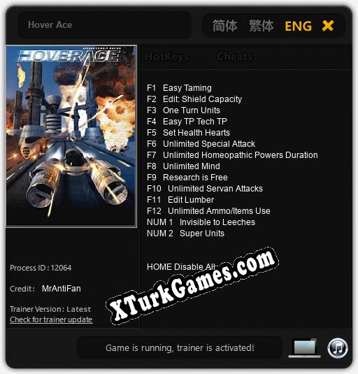 Hover Ace: Cheats, Trainer +14 [MrAntiFan]