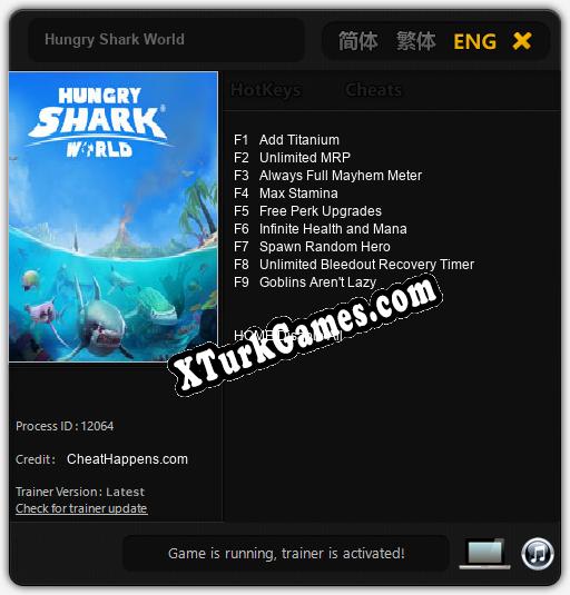 İçin Trainer’ı Çıktı Hungry Shark World [v1.0.8]