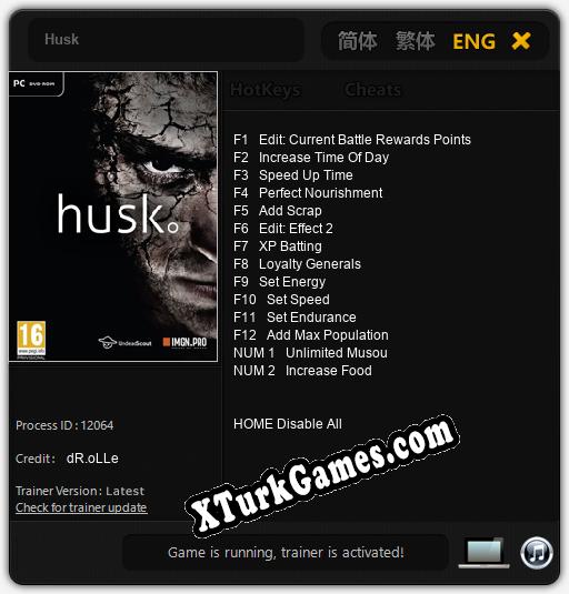 Husk: Cheats, Trainer +14 [dR.oLLe]