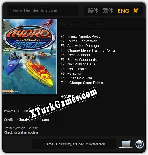 Hydro Thunder Hurricane: Cheats, Trainer +11 [CheatHappens.com]