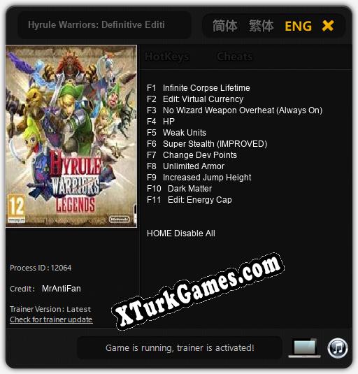 Hyrule Warriors: Definitive Edition: Trainer’ı (V1.0.23)