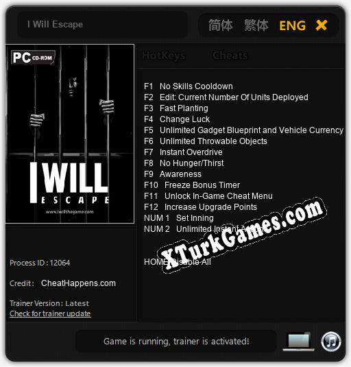 I Will Escape: Trainer +14 [v1.7]