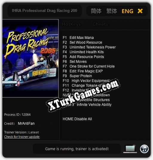 IHRA Professional Drag Racing 2005: Cheats, Trainer +15 [MrAntiFan]
