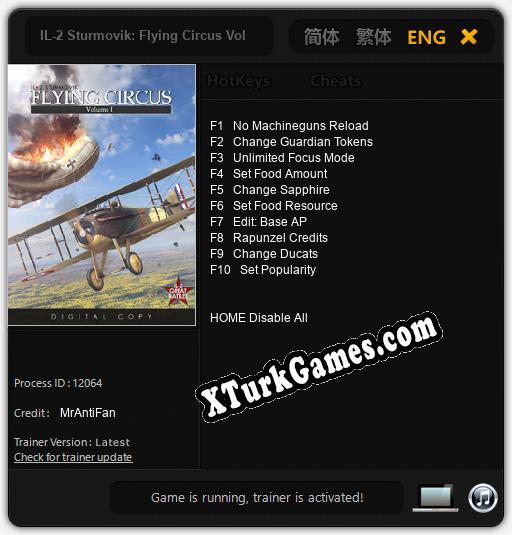 IL-2 Sturmovik: Flying Circus Volume I: Trainer’ı (V1.0.98)