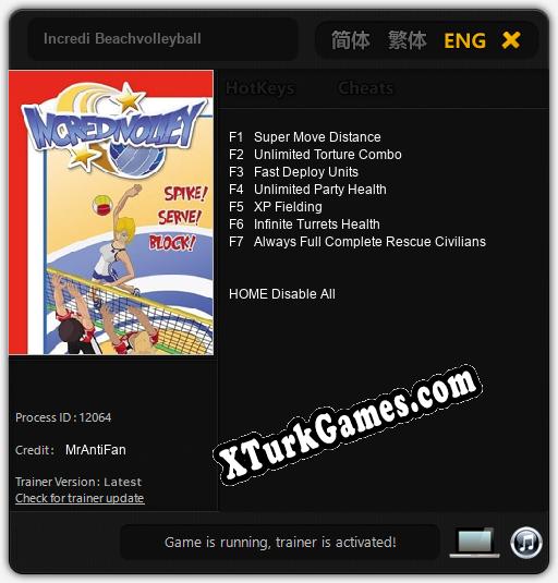 Incredi Beachvolleyball: Cheats, Trainer +7 [MrAntiFan]