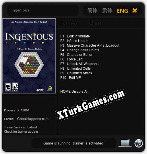 Ingenious: Trainer’ı (V1.0.56)