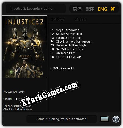 Injustice 2: Legendary Edition: Cheats, Trainer +8 [FLiNG]