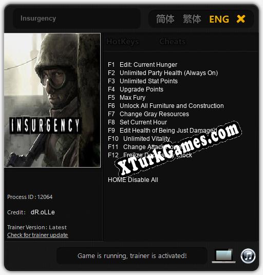 Insurgency: Trainer +12 [v1.9]