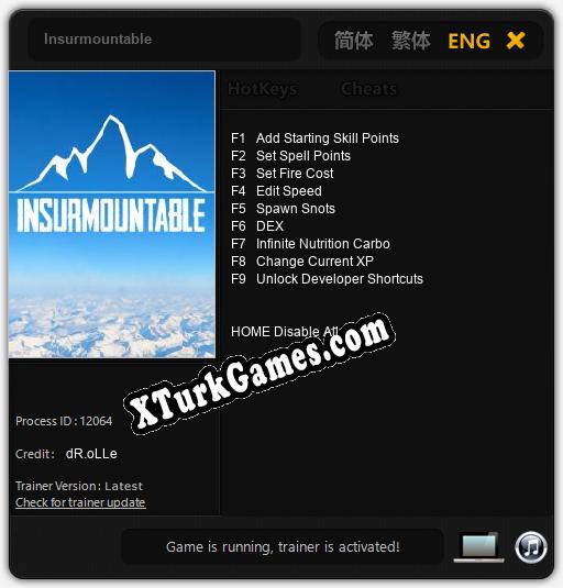 Insurmountable: Cheats, Trainer +9 [dR.oLLe]