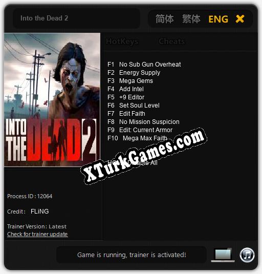 Into the Dead 2: Trainer +10 [v1.5]