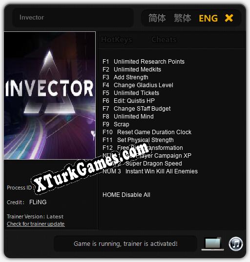 Invector: Trainer +15 [v1.9]