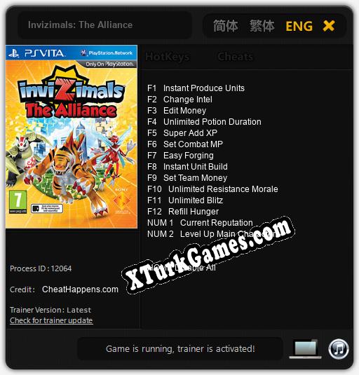 Invizimals: The Alliance: Cheats, Trainer +14 [CheatHappens.com]