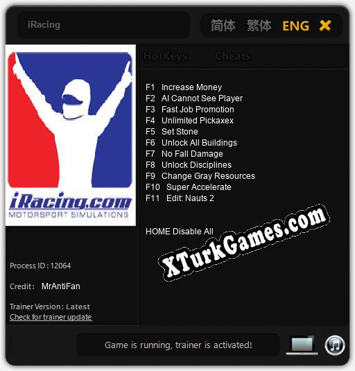 İçin Trainer’ı Çıktı iRacing [v1.0.6]
