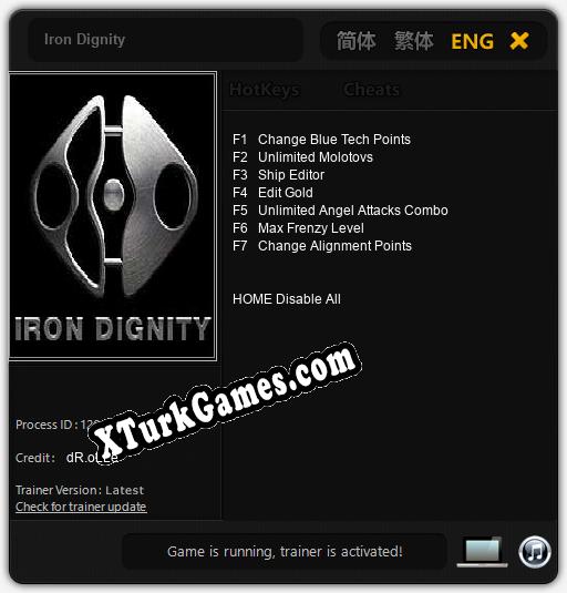 İçin Trainer’ı Çıktı Iron Dignity [v1.0.4]