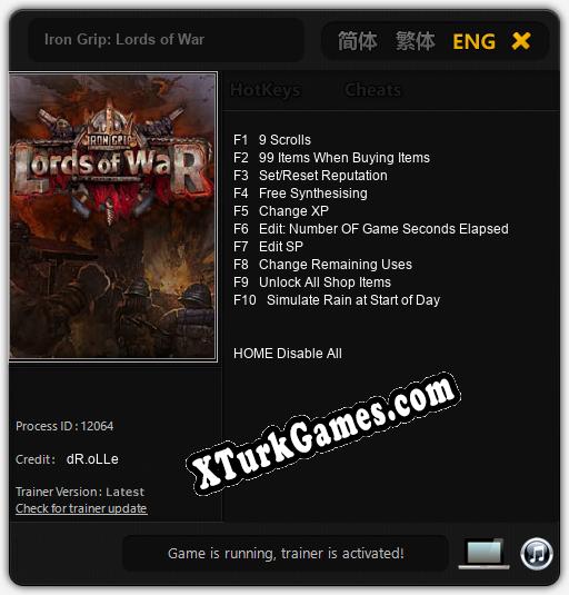 Iron Grip: Lords of War: Cheats, Trainer +10 [dR.oLLe]