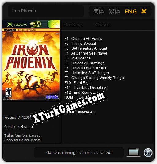Iron Phoenix: Trainer’ı (V1.0.3)
