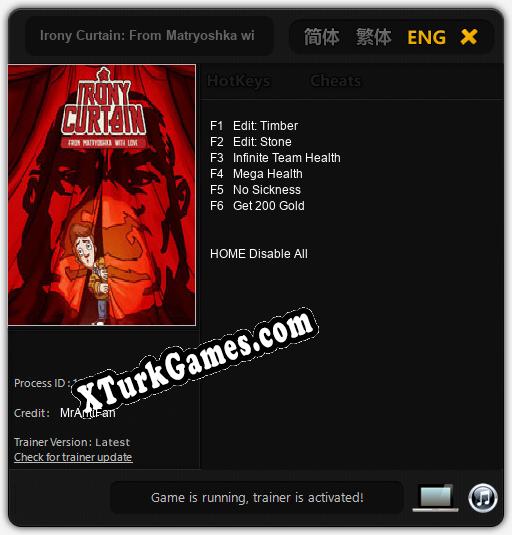 İçin Trainer’ı Çıktı Irony Curtain: From Matryoshka with Love [v1.0.6]
