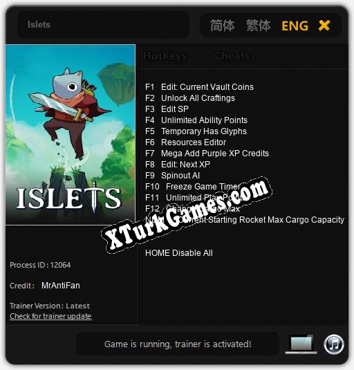 Islets: Trainer’ı (V1.0.3)