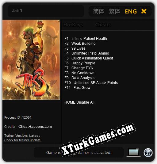 Jak 3: Trainer’ı (V1.0.67)