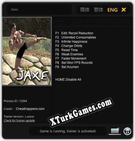 Jaxe: Cheats, Trainer +9 [CheatHappens.com]