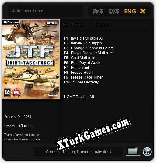 İçin Trainer’ı Çıktı Joint Task Force [v1.0.7]