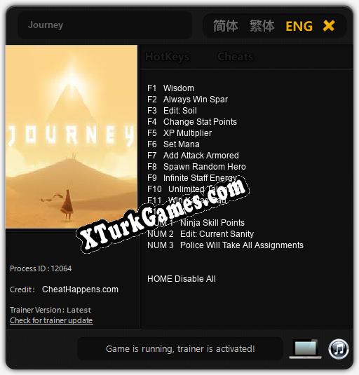 Journey: Cheats, Trainer +15 [CheatHappens.com]