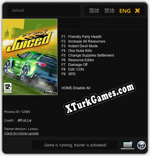 Juiced: Trainer’ı (V1.0.50)