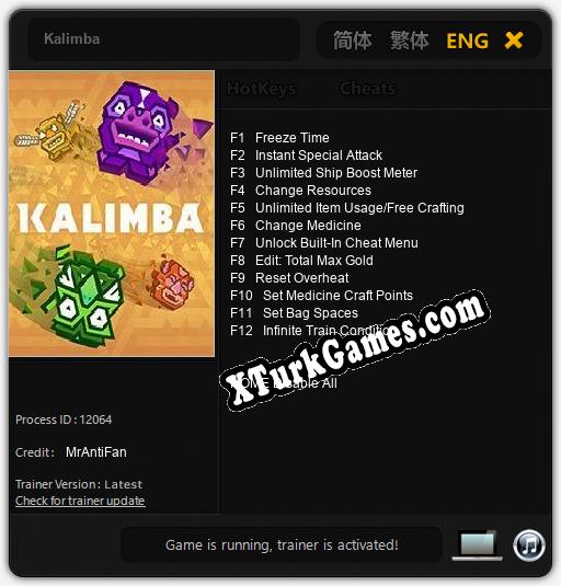 Kalimba: Trainer +12 [v1.2]