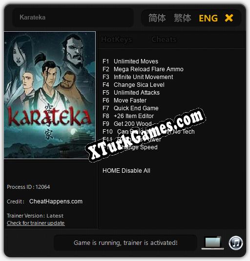 Karateka: Trainer +12 [v1.8]