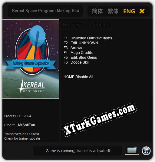 Kerbal Space Program: Making History Expansion: Trainer +6 [v1.5]