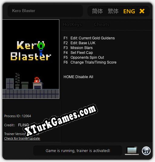 İçin Trainer’ı Çıktı Kero Blaster [v1.0.4]