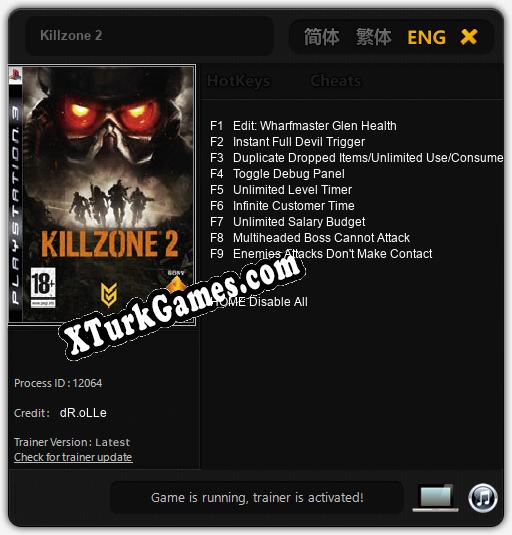 Killzone 2: Trainer +9 [v1.4]
