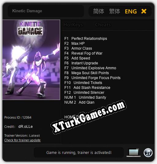Kinetic Damage: Trainer’ı (V1.0.46)