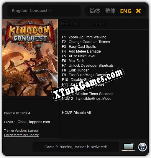 Kingdom Conquest II: Trainer +14 [v1.1]