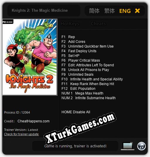 Knights 2: The Magic Medicine: Trainer’ı (V1.0.59)