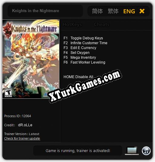 Knights in the Nightmare: Cheats, Trainer +6 [dR.oLLe]