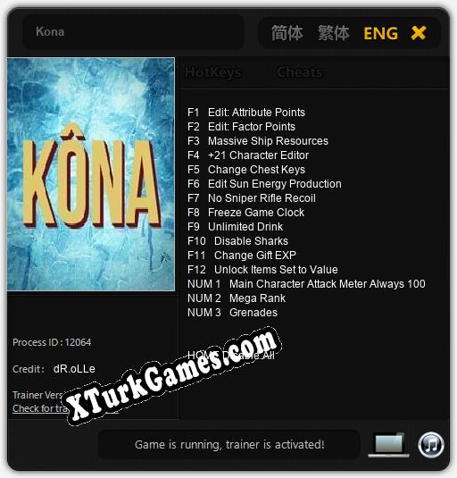 Kona: Trainer’ı (V1.0.8)