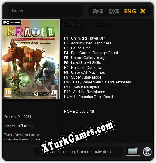 İçin Trainer’ı Çıktı Krater [v1.0.7]
