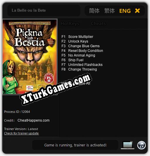 La Belle ou la Bete: Trainer +8 [v1.6]