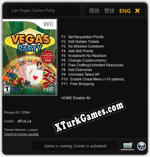 Las Vegas Casino Party: Cheats, Trainer +11 [dR.oLLe]