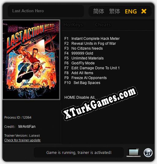 Last Action Hero: Trainer’ı (V1.0.8)