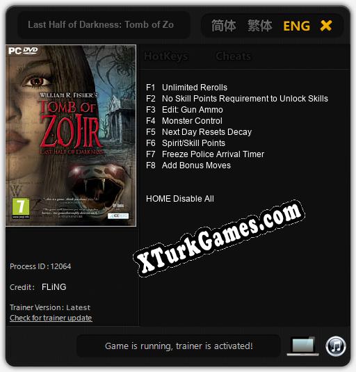 Last Half of Darkness: Tomb of Zojir: Trainer’ı (V1.0.23)