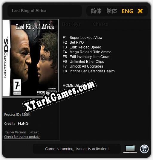 Last King of Africa: Trainer +8 [v1.4]