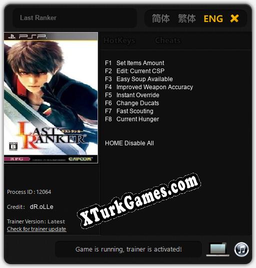 Last Ranker: Cheats, Trainer +8 [dR.oLLe]