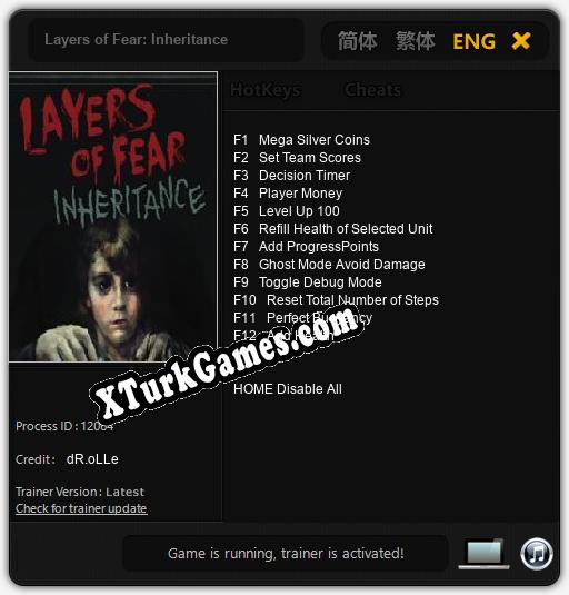Layers of Fear: Inheritance: Cheats, Trainer +12 [dR.oLLe]